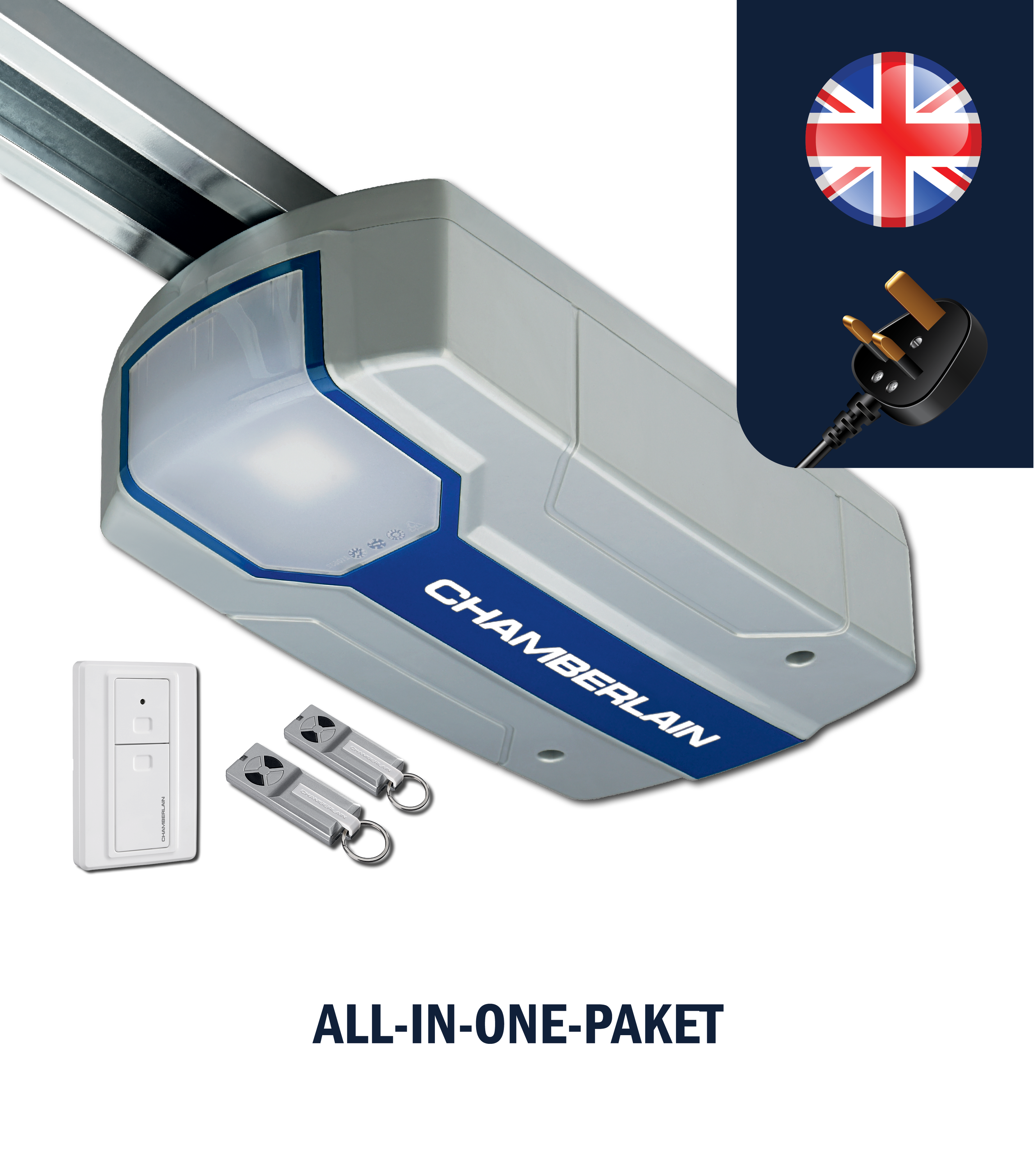 Premium Garage Door Opener ML1000EVGB with UK Plug – for doors up to max 130 kg